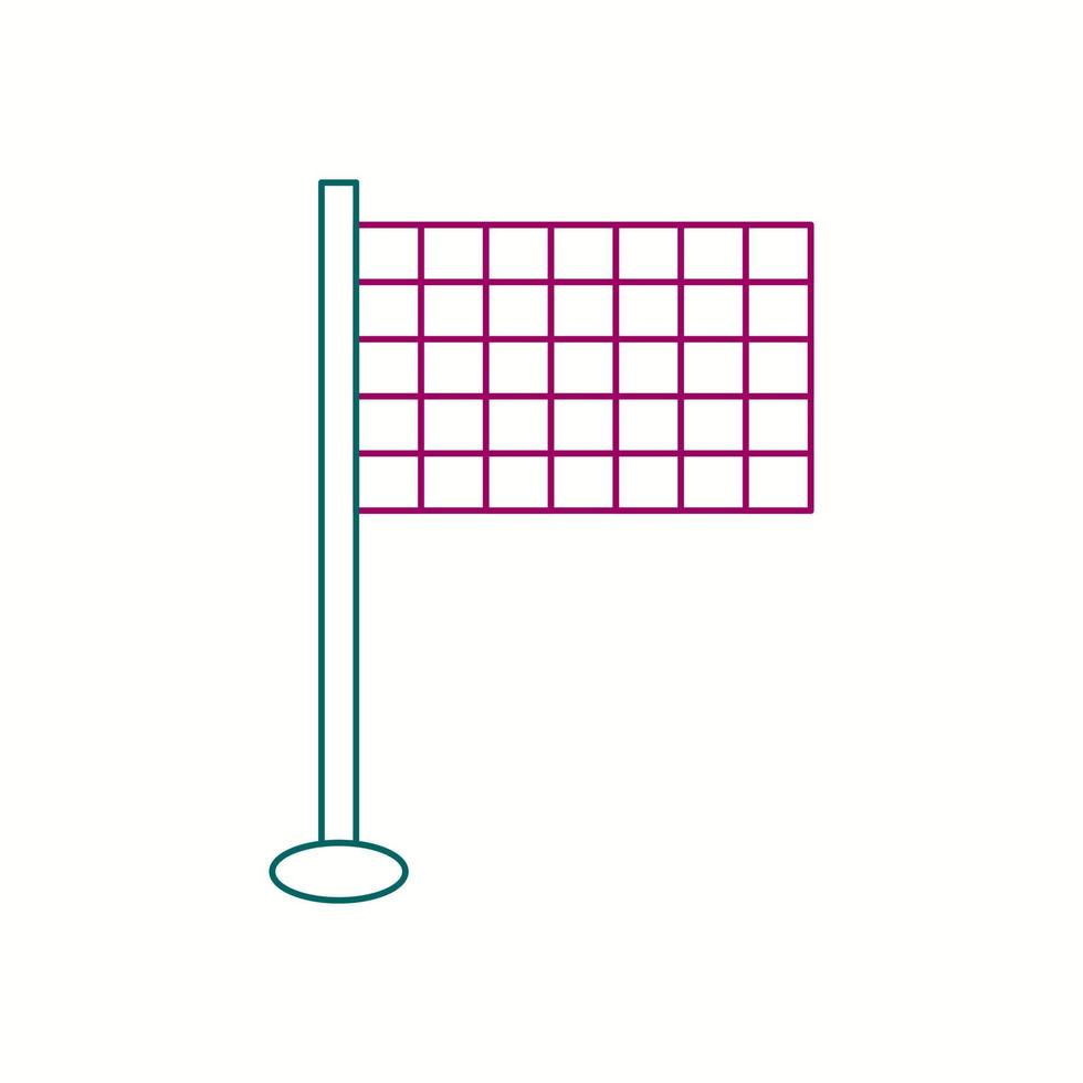 Beautiful flag vector line icon