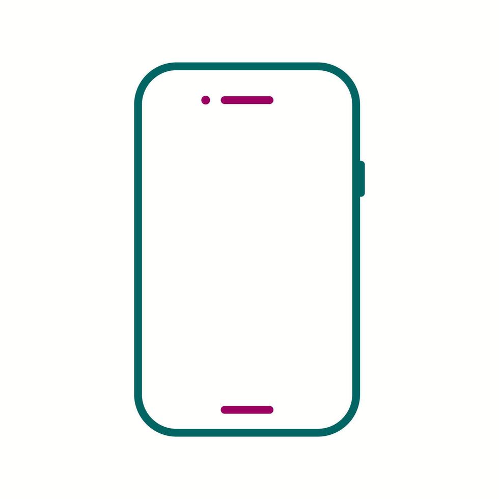 Unique Smartphone Line Vector Icon