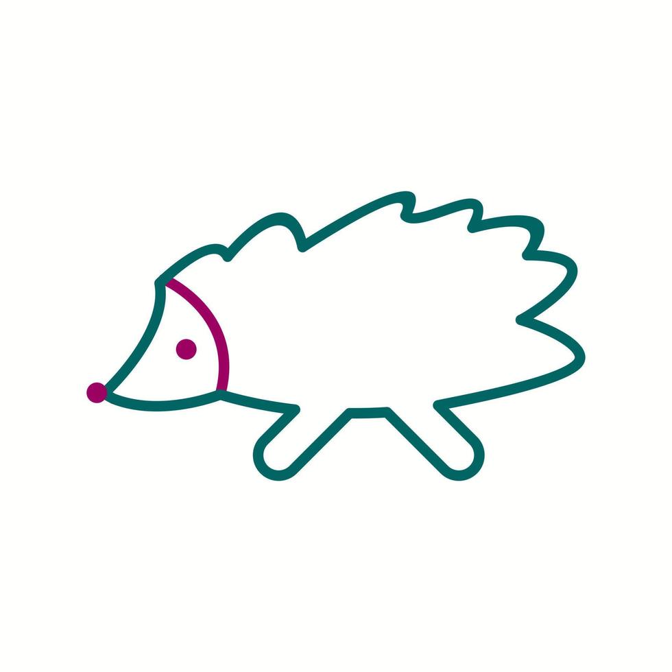 Unique Hedgehog Vector Line Icon