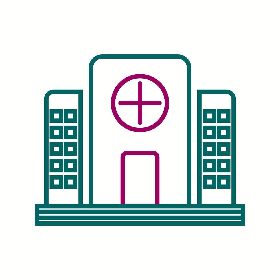 Beautiful Hospital vector line icon