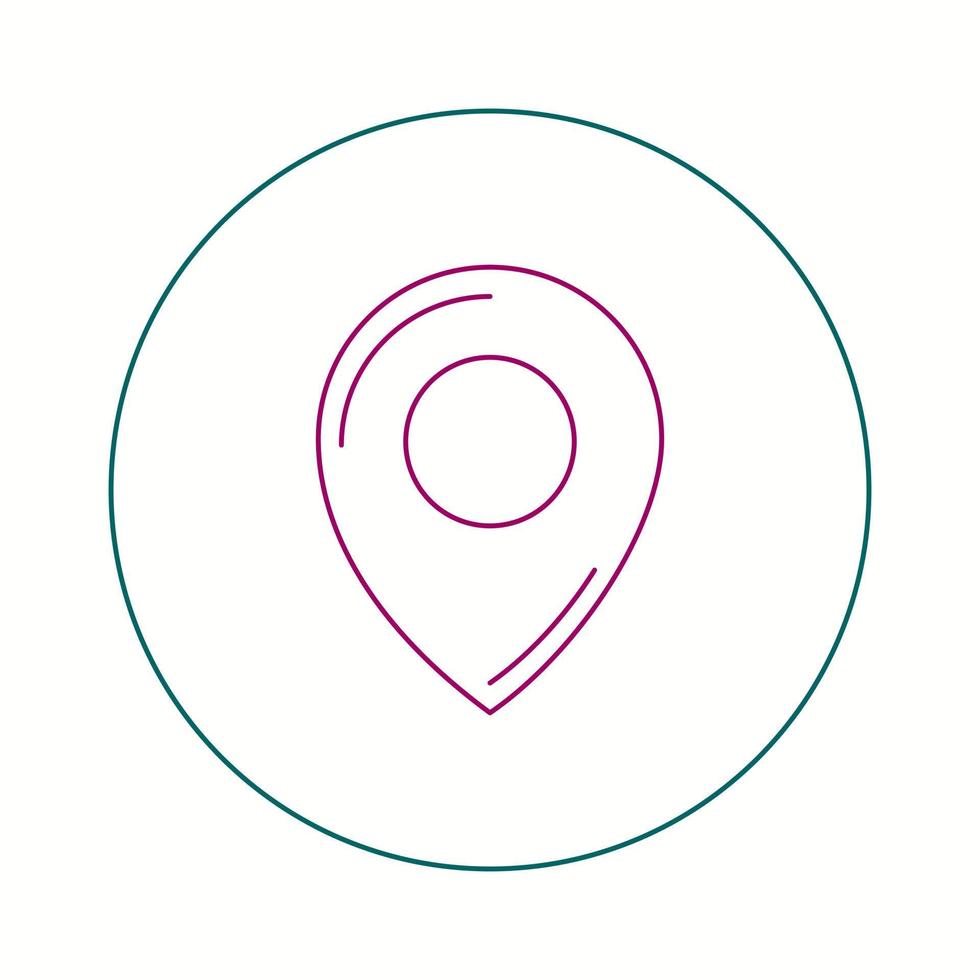 Beautiful marker vector line icon