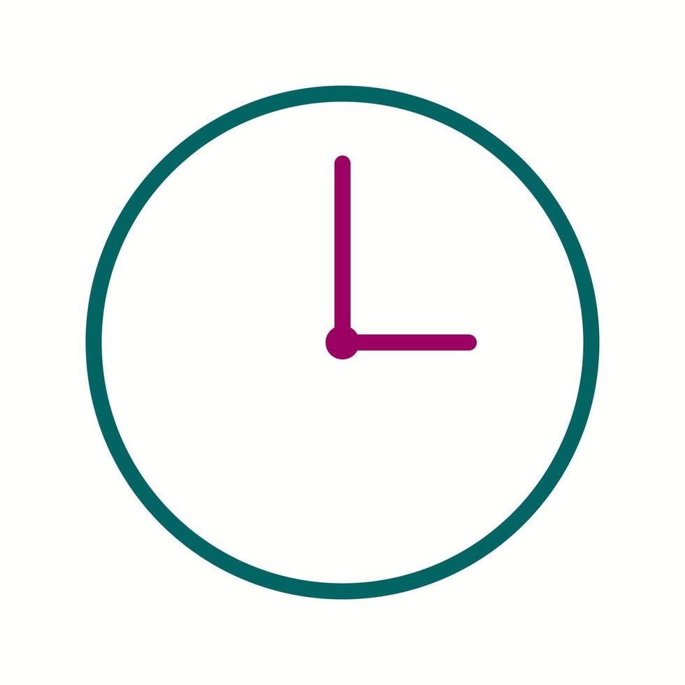 Beautiful Clock vector line icon