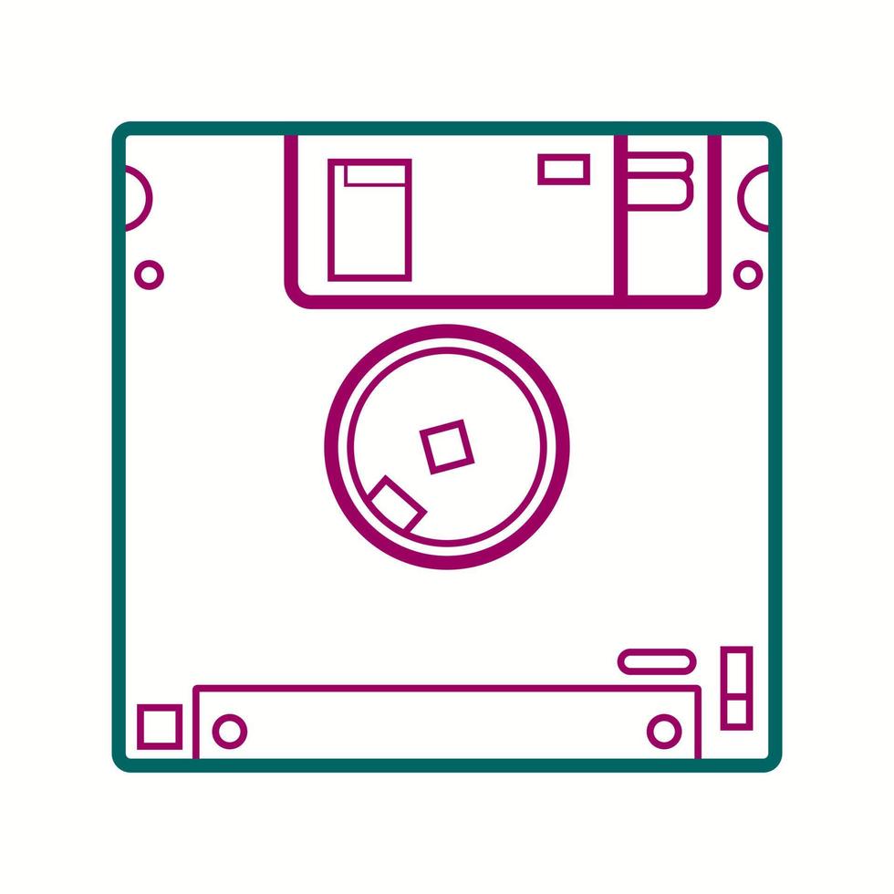 Beautiful Diskette vector line icon