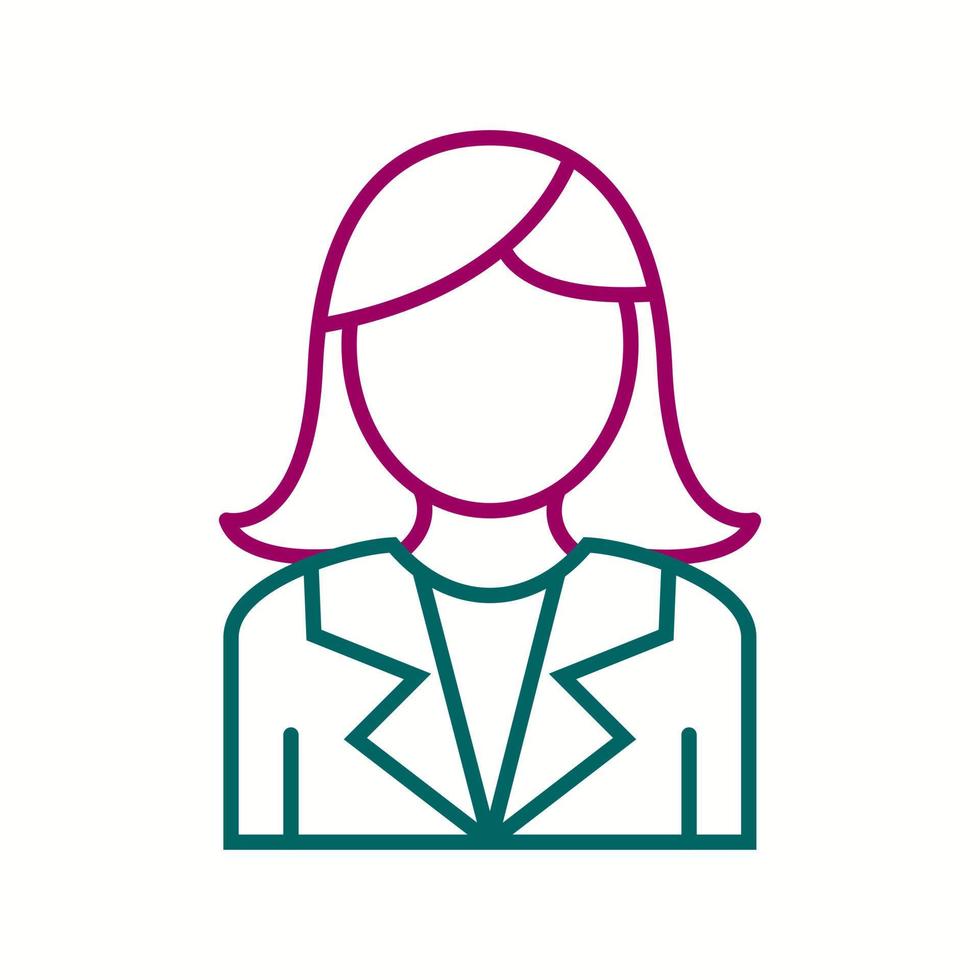 Beautiful Business woman vector line icon