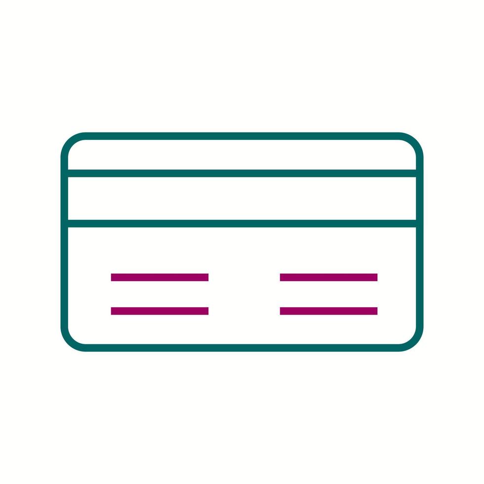 Beautiful Debit card Vector line icon