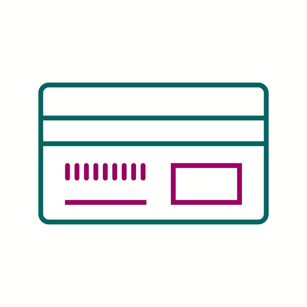 Beautiful Debit card Vector line icon