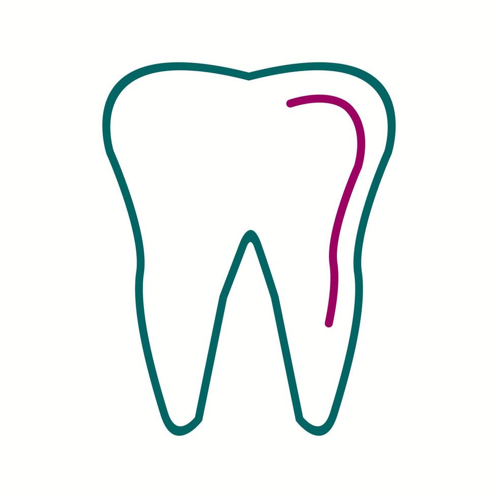 Beautiful teeth vector line icon