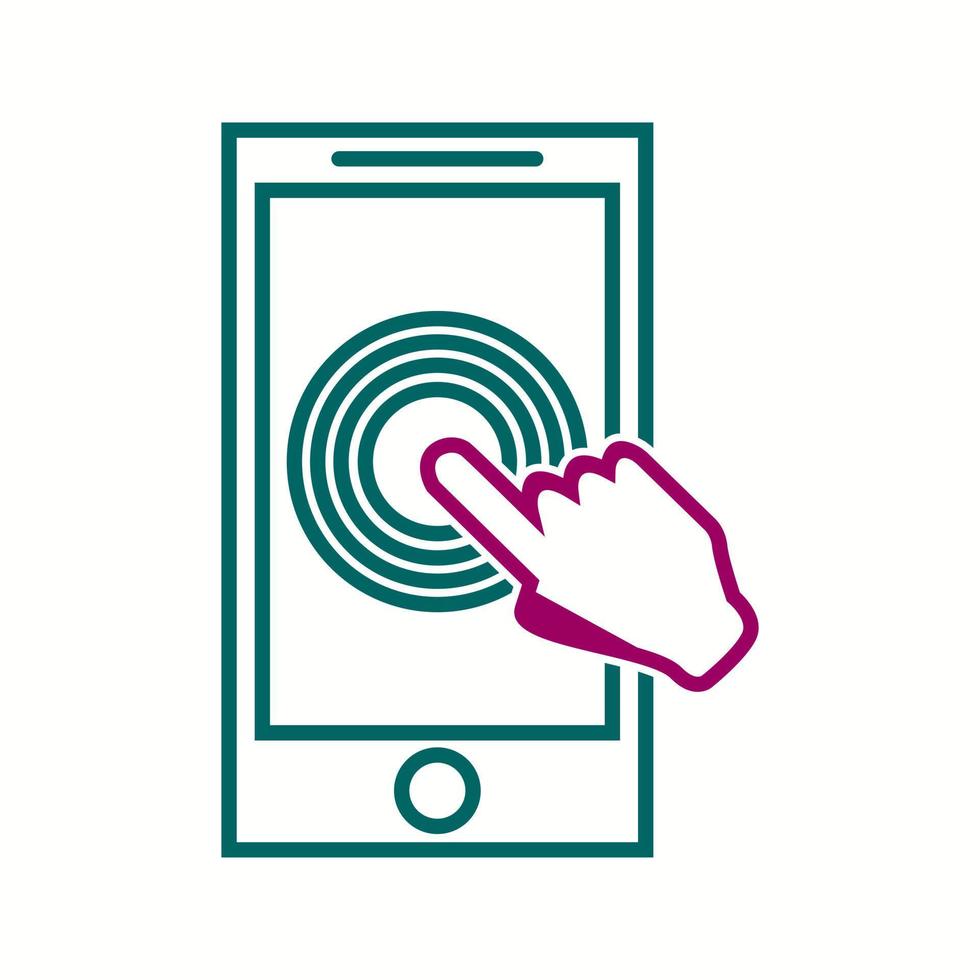 Beautiful Fingerprint vector line icon