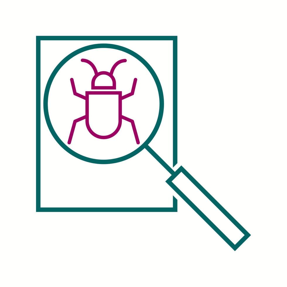 Beautiful detect Bug vector line icon