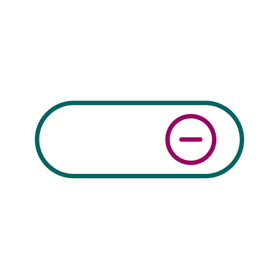 Beautiful Slide button Line Vector Icon