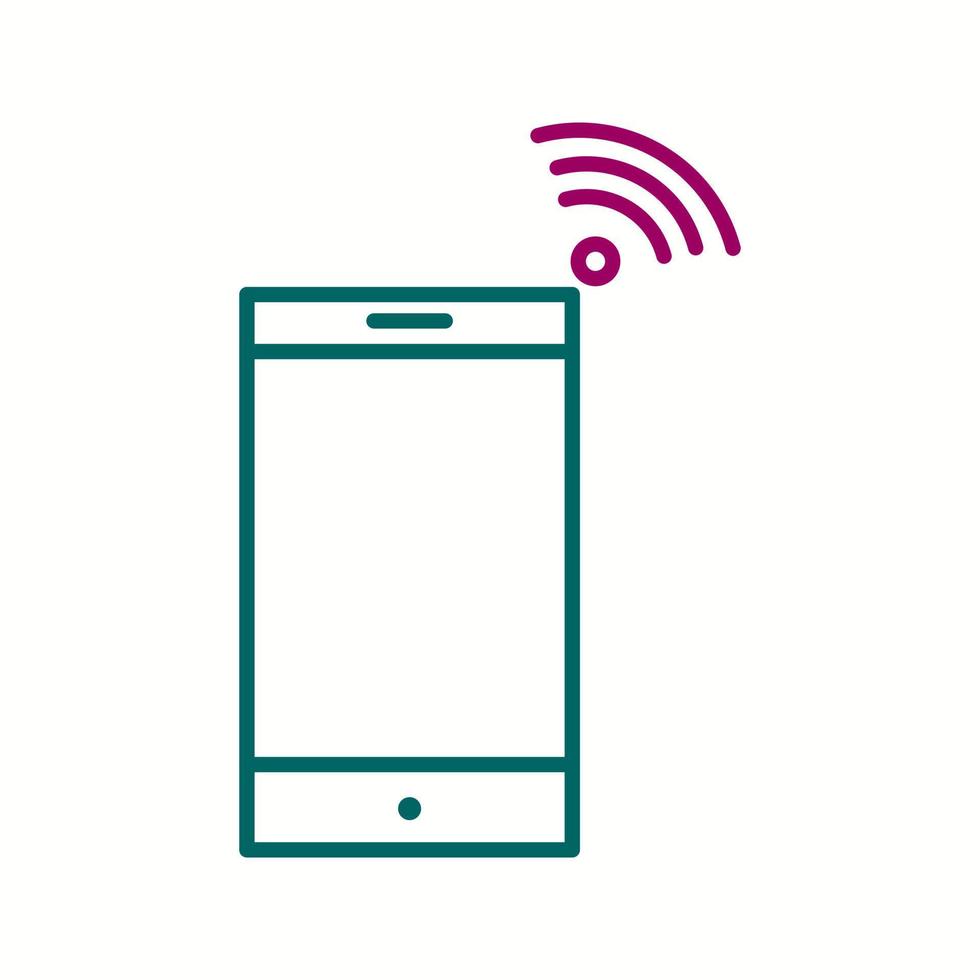 Beautiful Mobile Hotspot Line Vector Icon