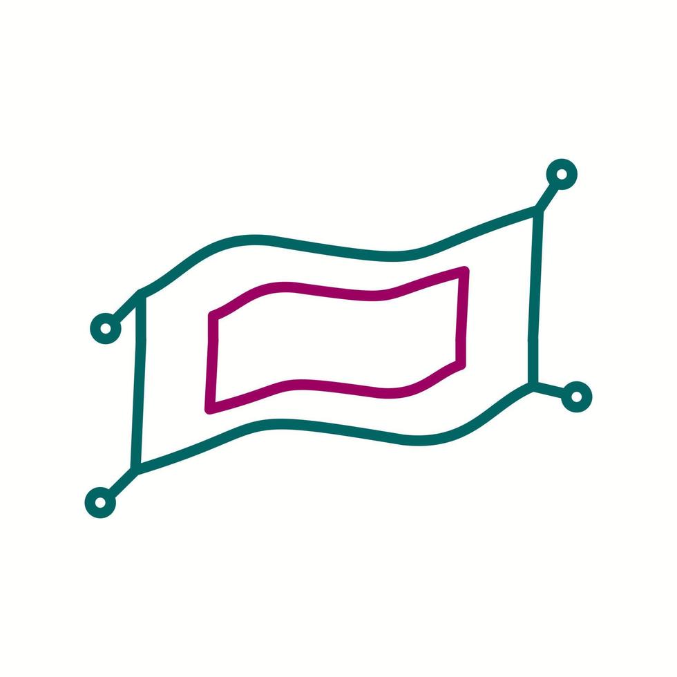 Beautiful Magical Carpet  Line Vector Icon