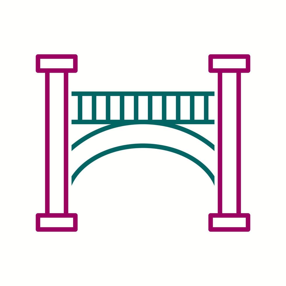 Beautiful bridge vector line icon