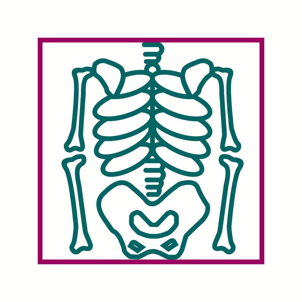 Beautiful skeleton vector line icon