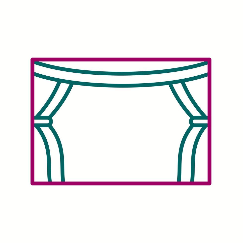 Beautiful Cinema Hall Line Vector Icon