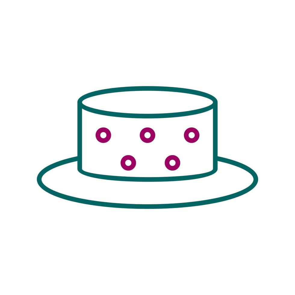 Beautiful Hat Line Vector Icon