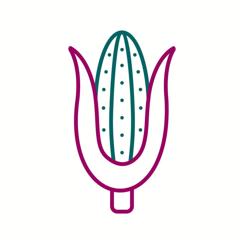 Beautiful Corn Line Vector Icon