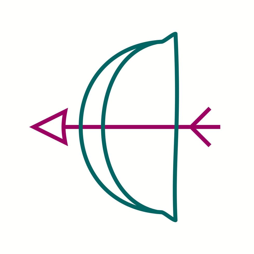 Beautiful Archery Line Vector Icon