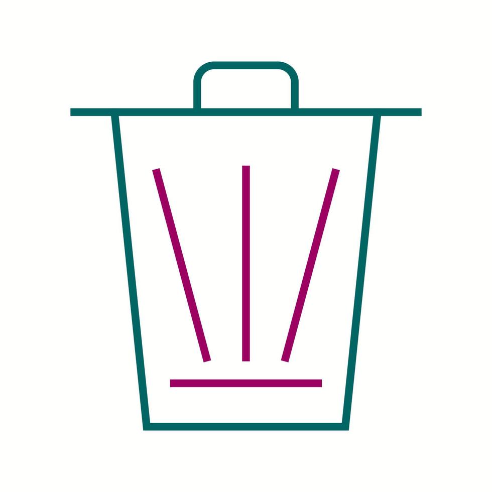 Beautiful Dustbin Line Vector Icon