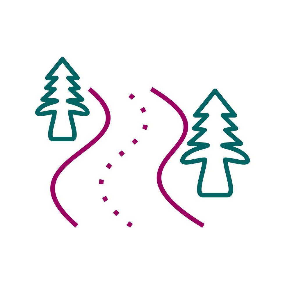 Beautiful Road Line Vector Icon