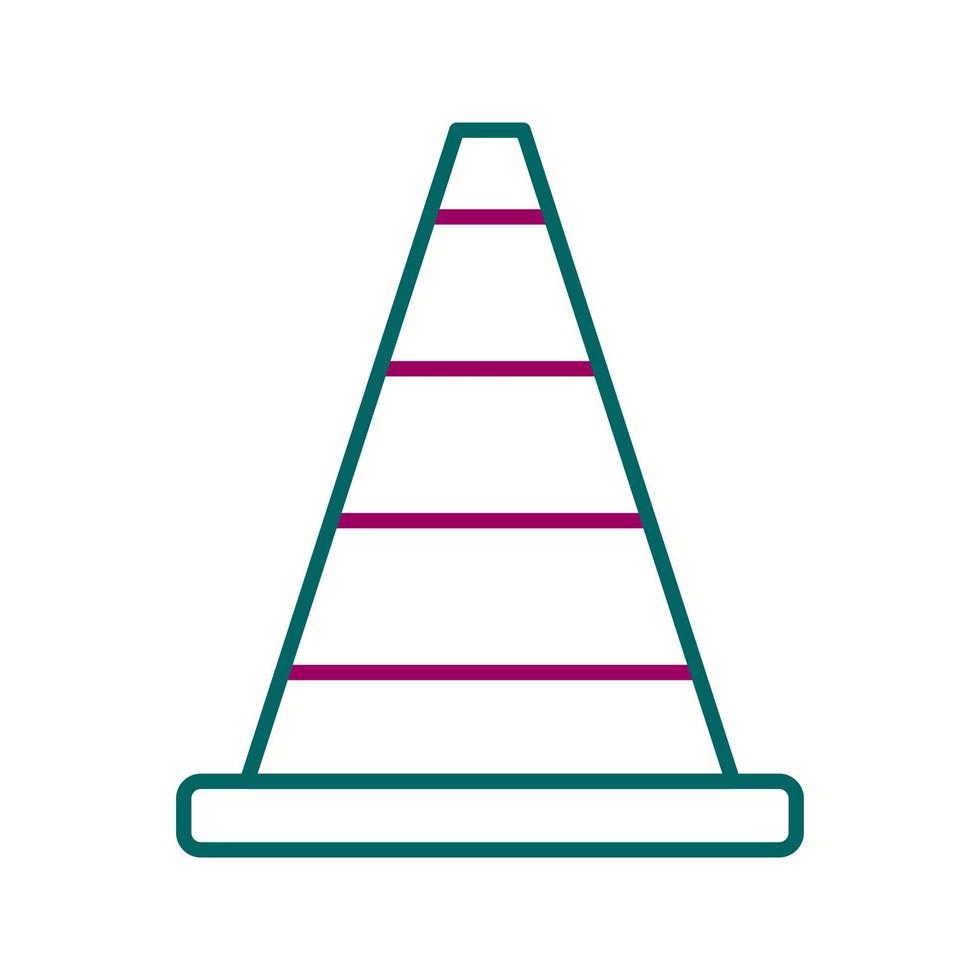 Beautiful Traffic Cone Line Vector Icon