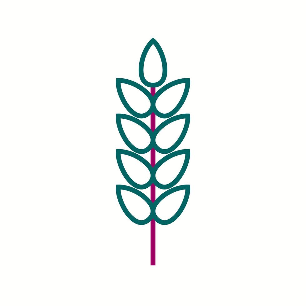 Beautiful Wheat Line Vector Icon