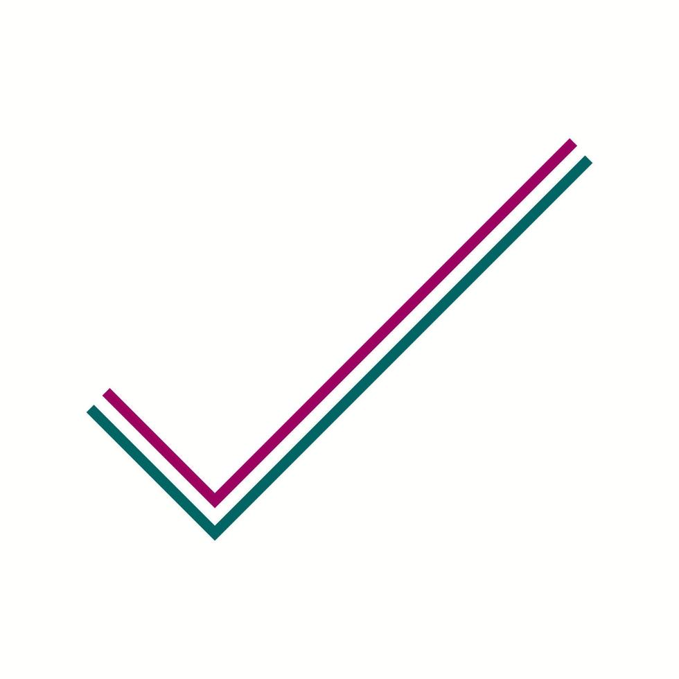 Beautifu Tick Line Vector Icon