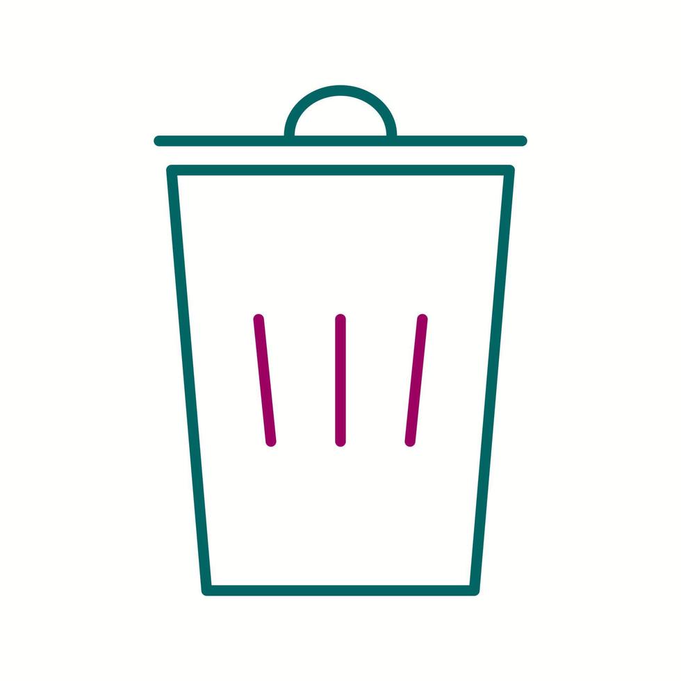 Beautiful Dustbin Line Vector Icon