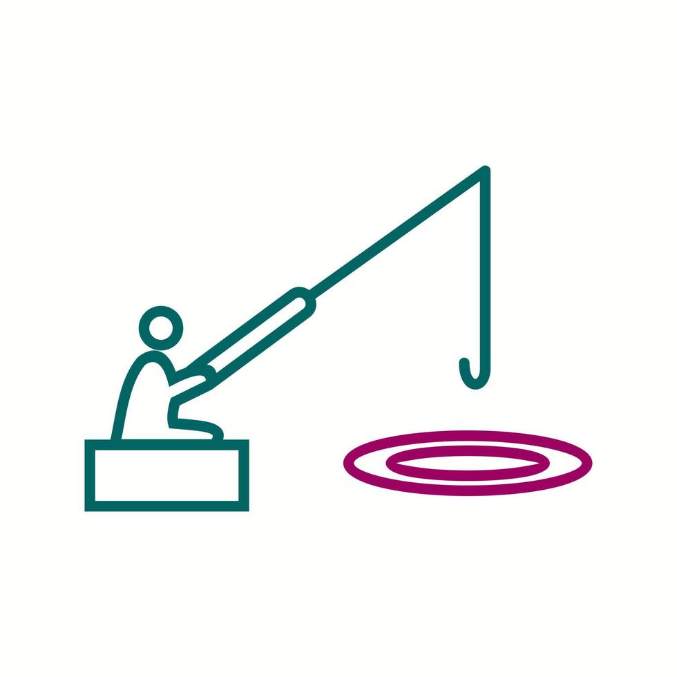 Beautiful Fishing Line Vector Icon