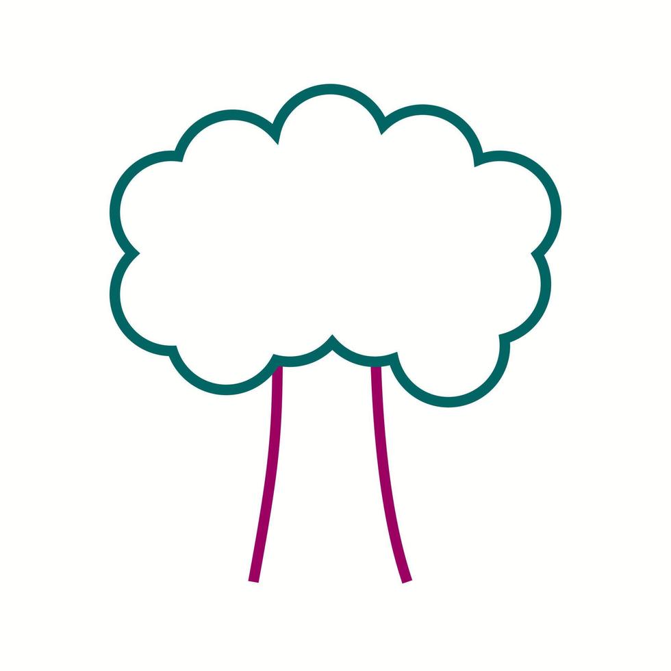 Beautiful Tree Line Vector Icon