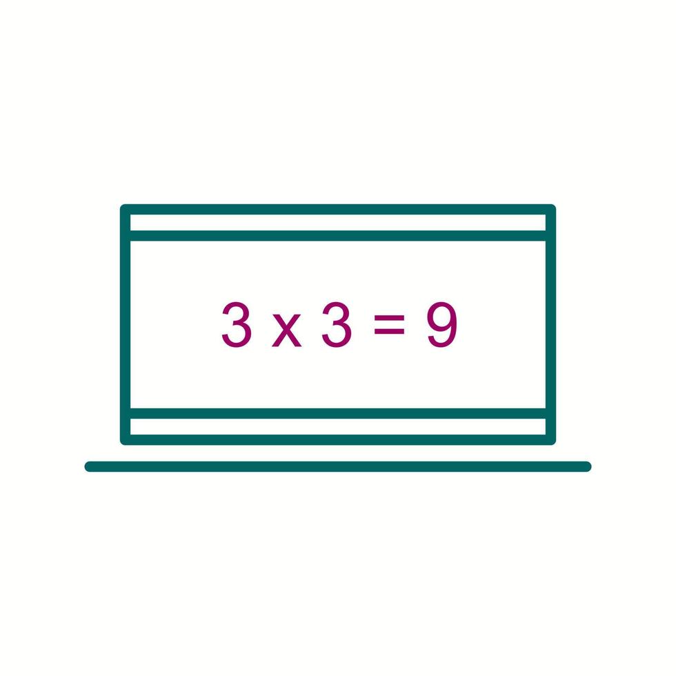 Beautiful Online Calculation Line Vector Icon