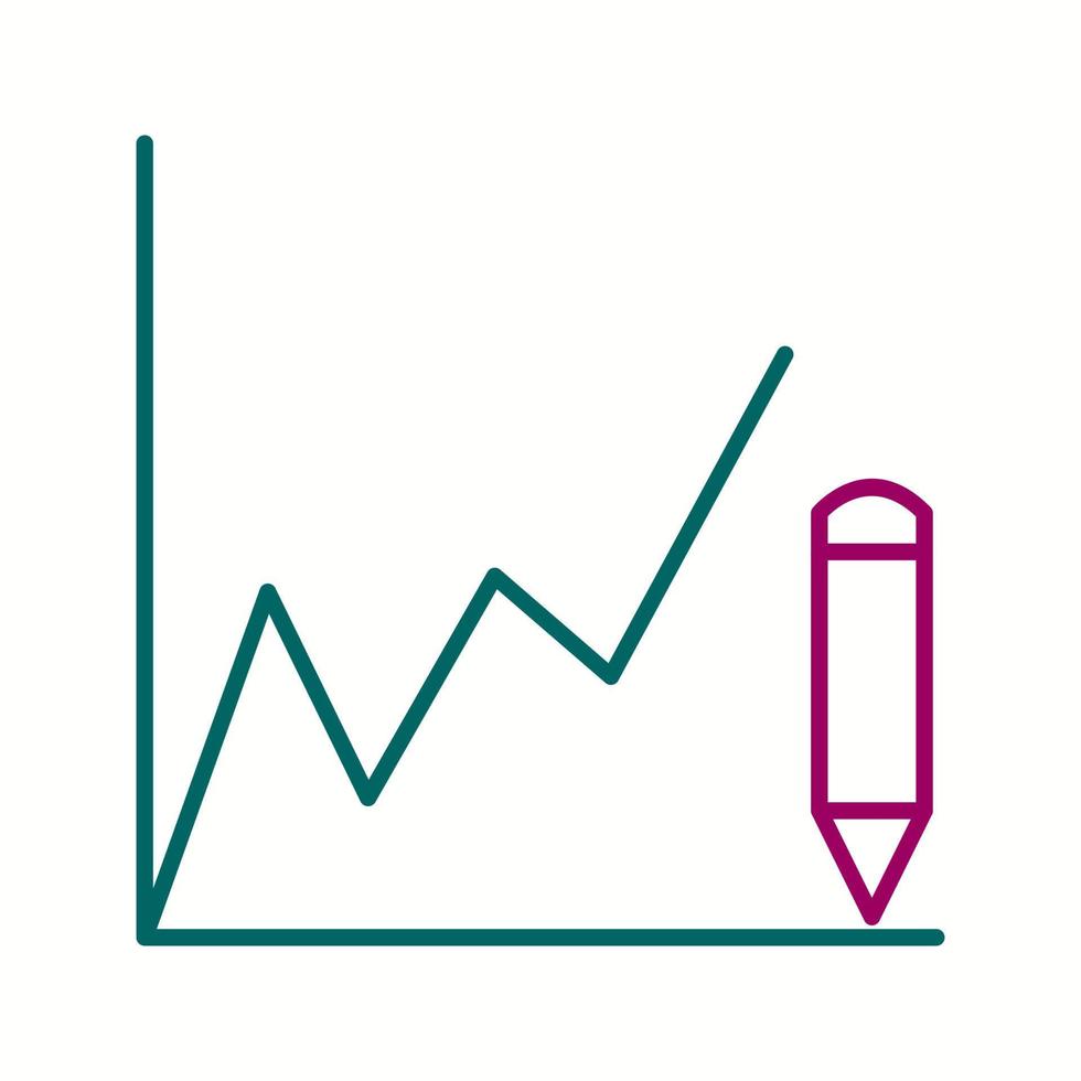 Beautiful Drawing Graphs Line Vector Icon