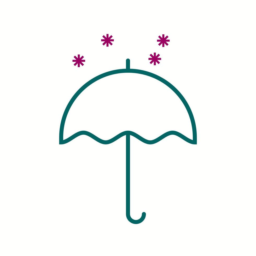 Beautiful Umbrella Line Vector Icon