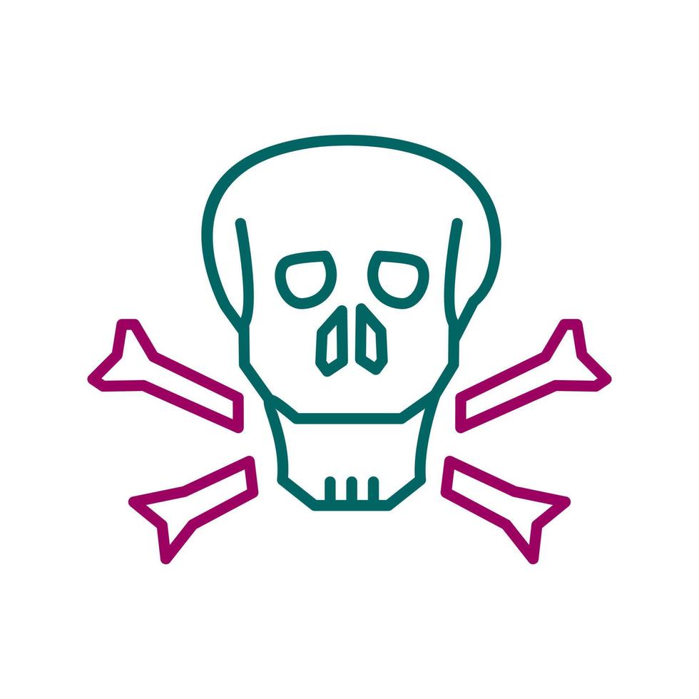 icono de vector de calavera pirata