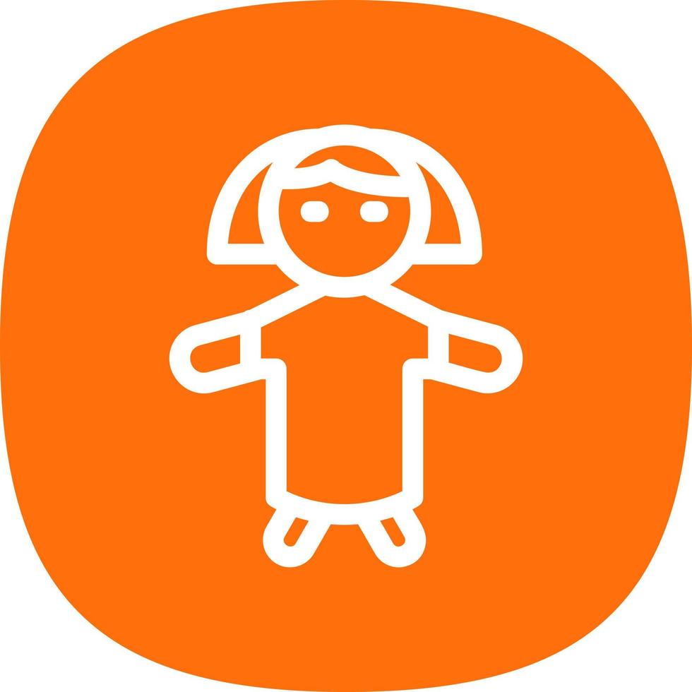 diseño de icono de vector de muñeca