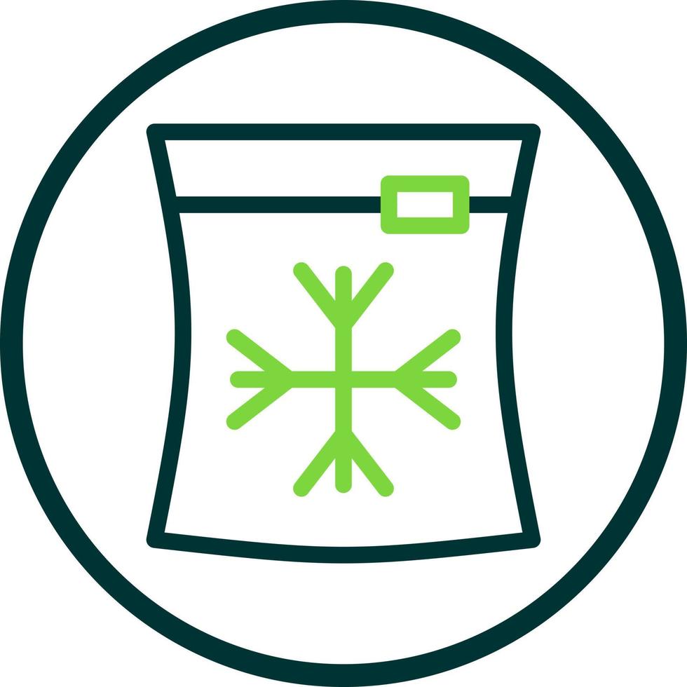 Ice Bag Vector Icon Design