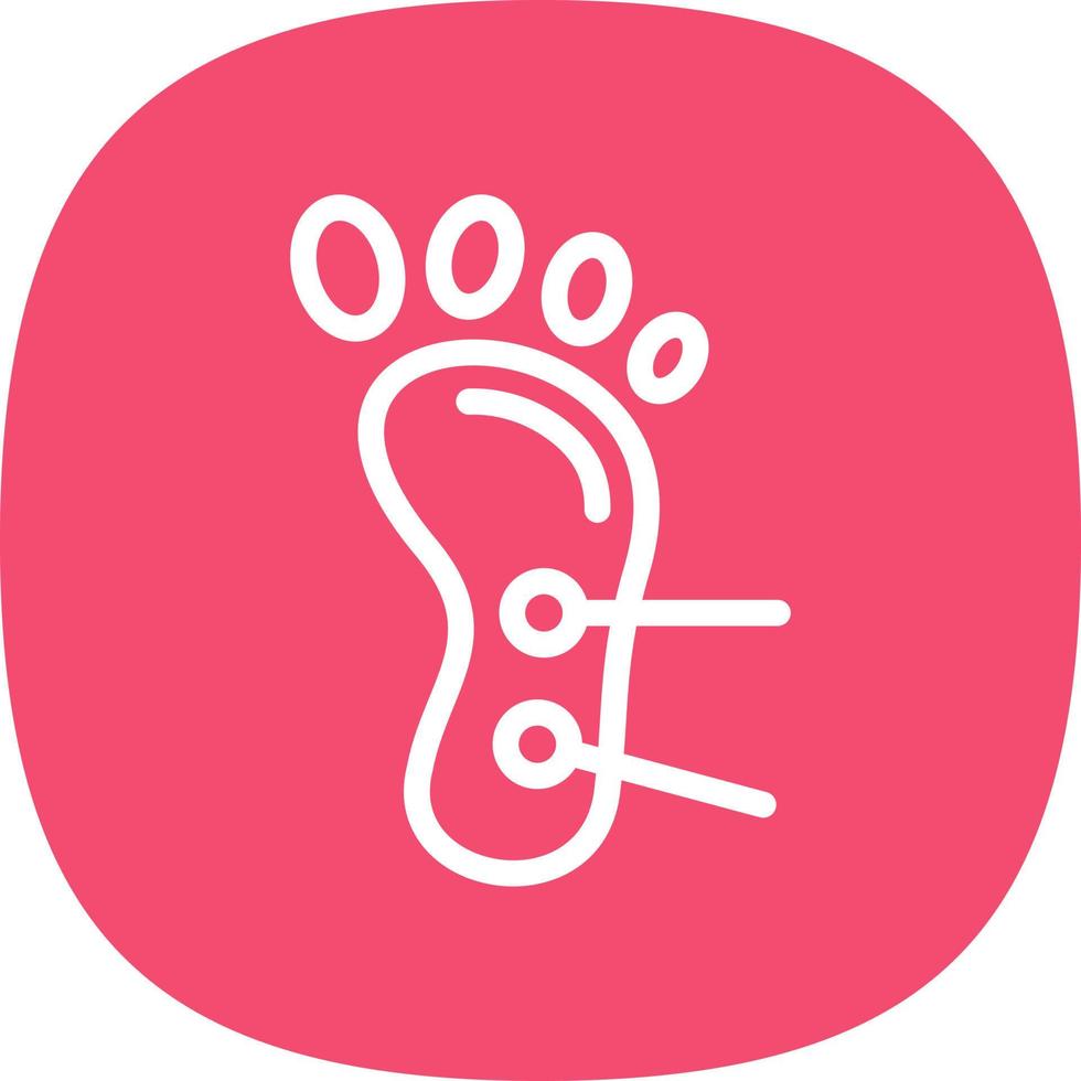 Foot Acupuncture Vector Icon Design