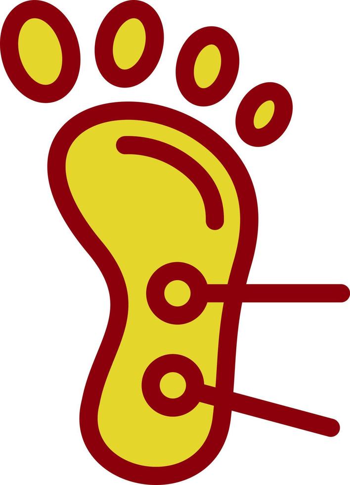 Foot Acupuncture Vector Icon Design