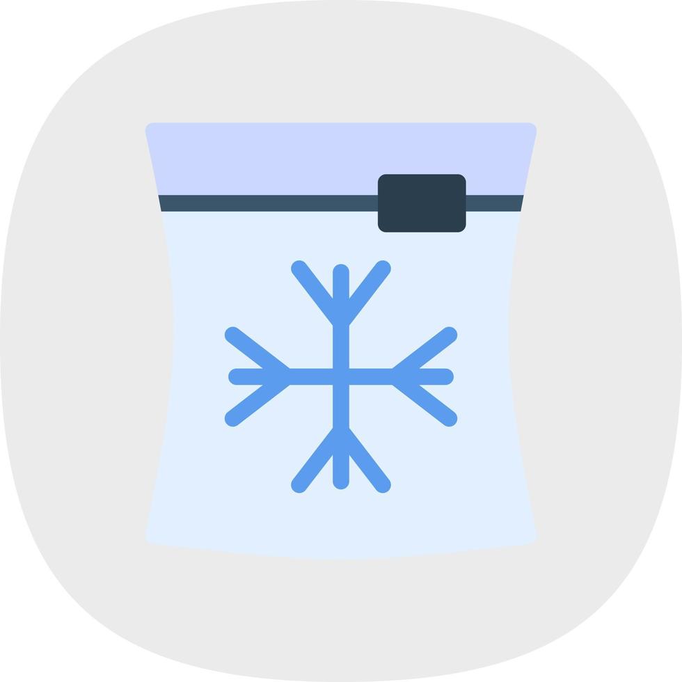 Ice Bag Vector Icon Design