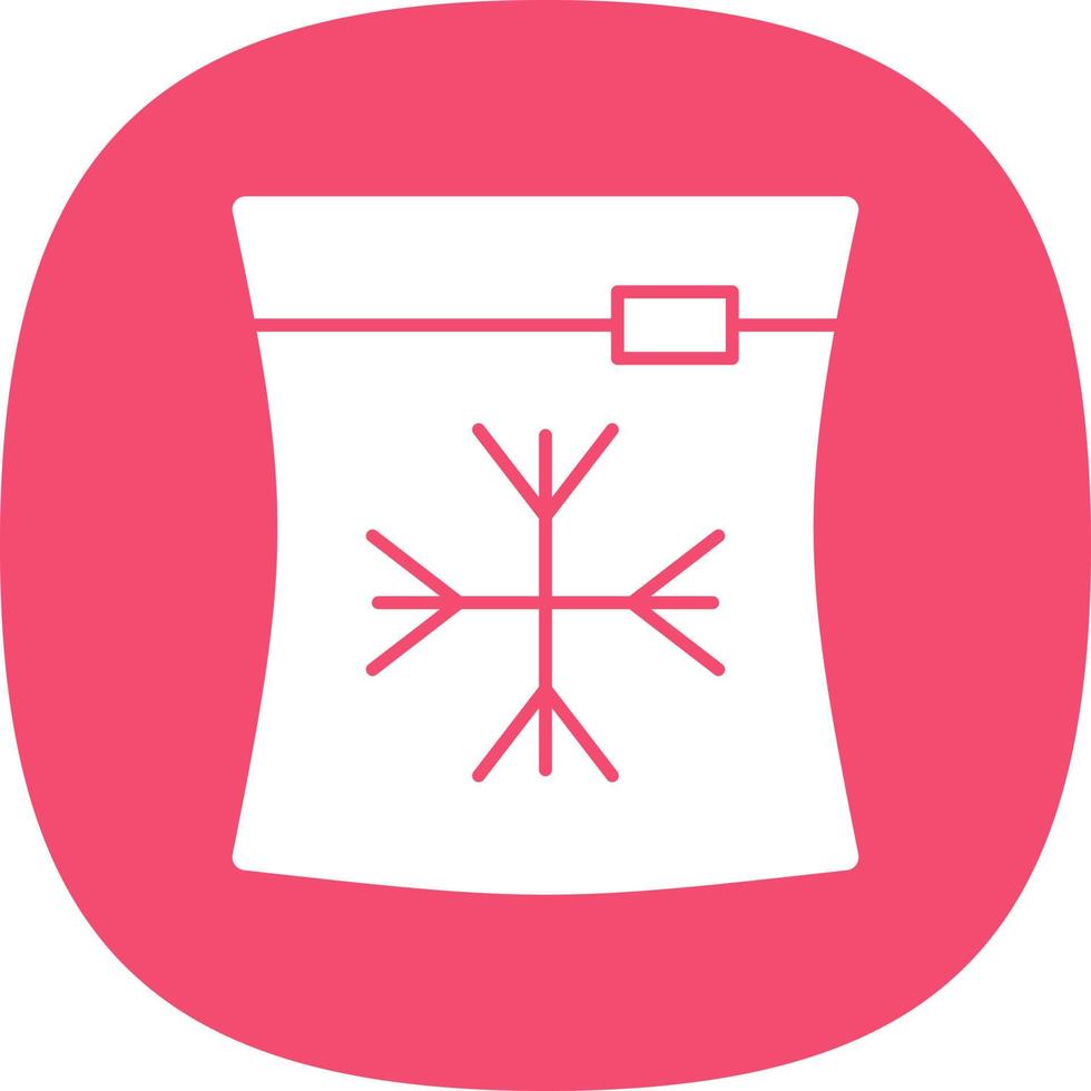 Ice Bag Vector Icon Design