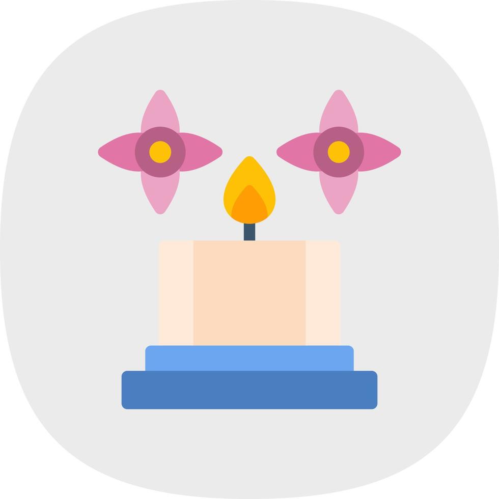 Spa Candle Vector Icon Design