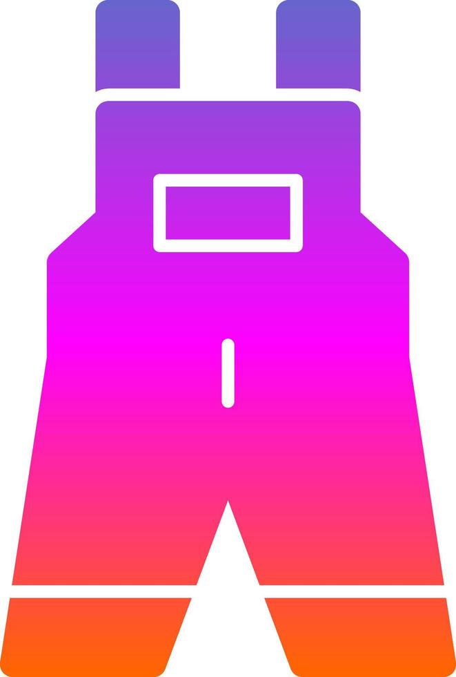 Overall Clothes Vector Icon Design