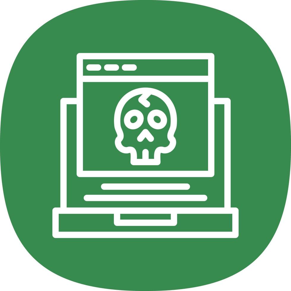 diseño de icono de vector de sitio web pirateado