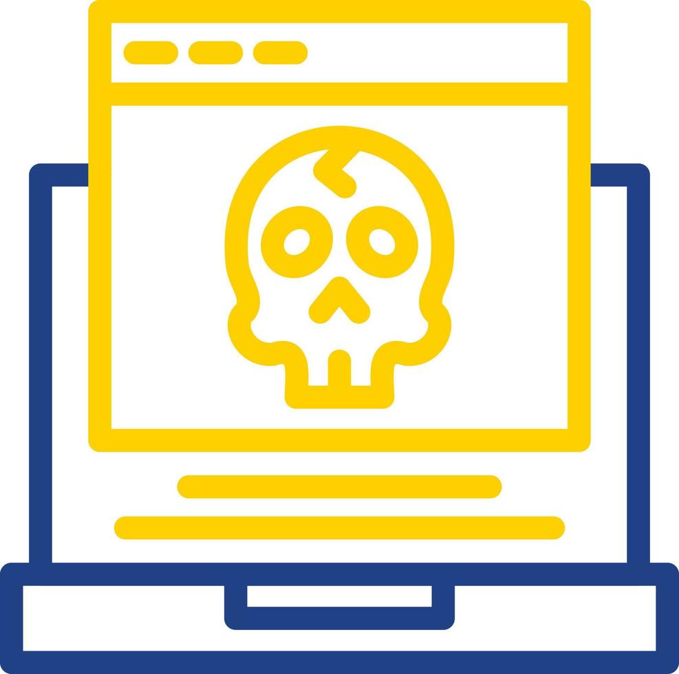 diseño de icono de vector de sitio web pirateado