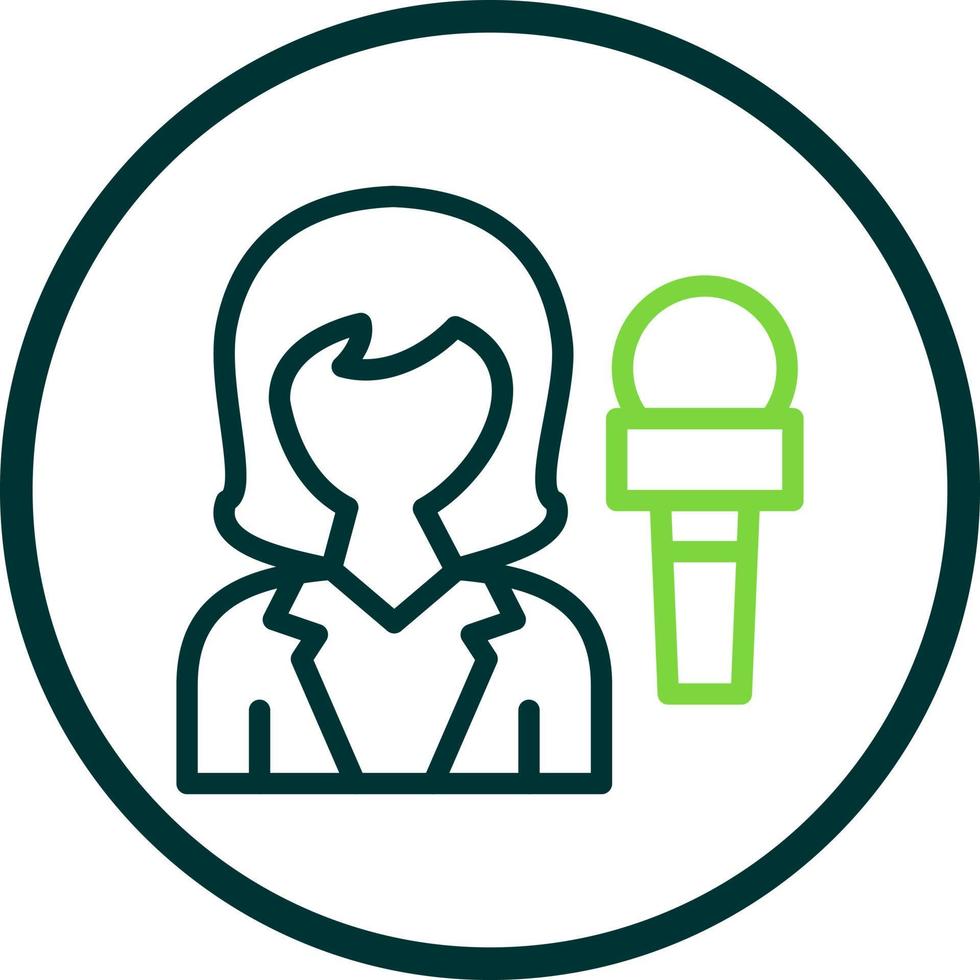 Reporter Vector Icon Design