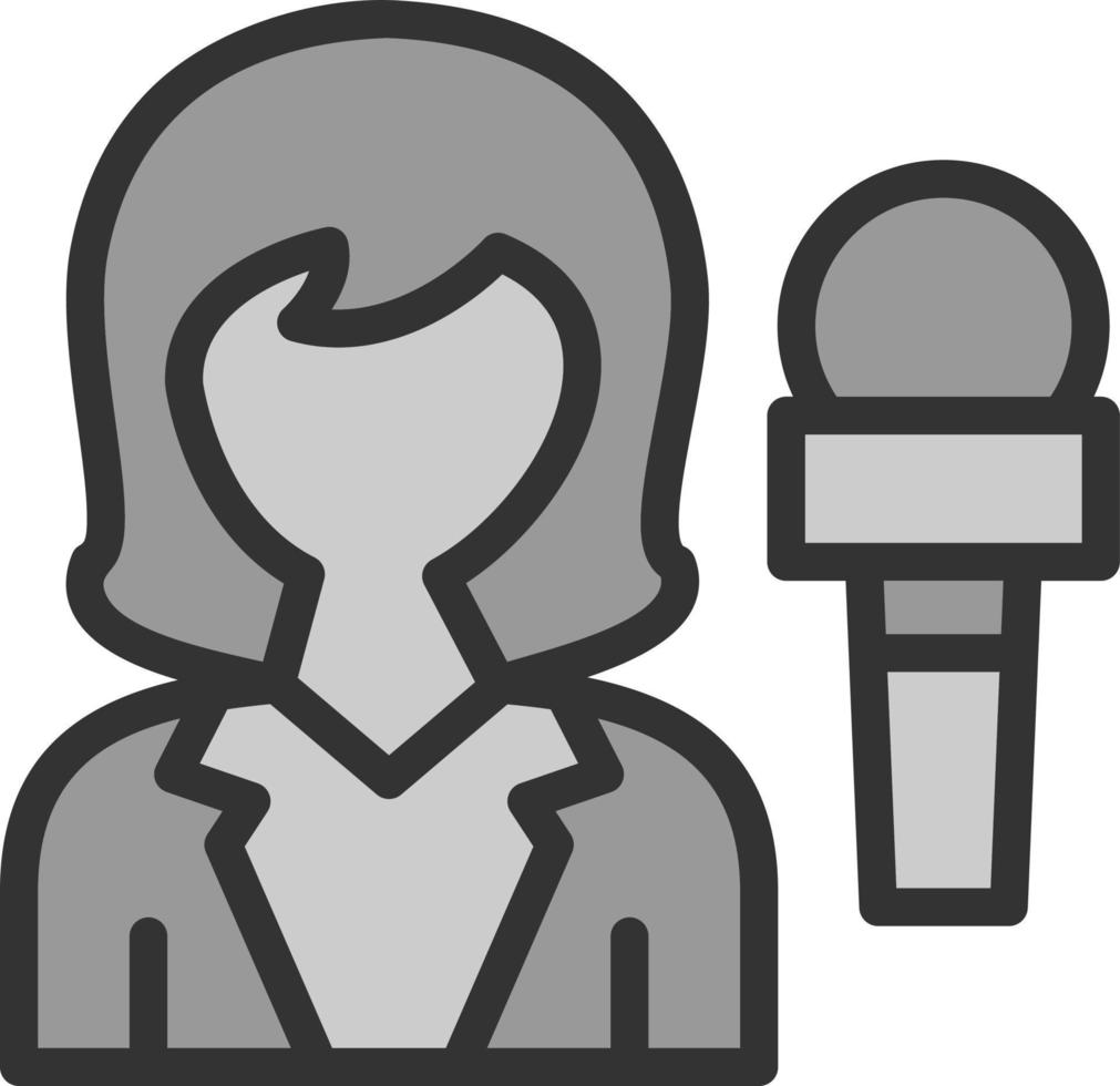 Reporter Vector Icon Design