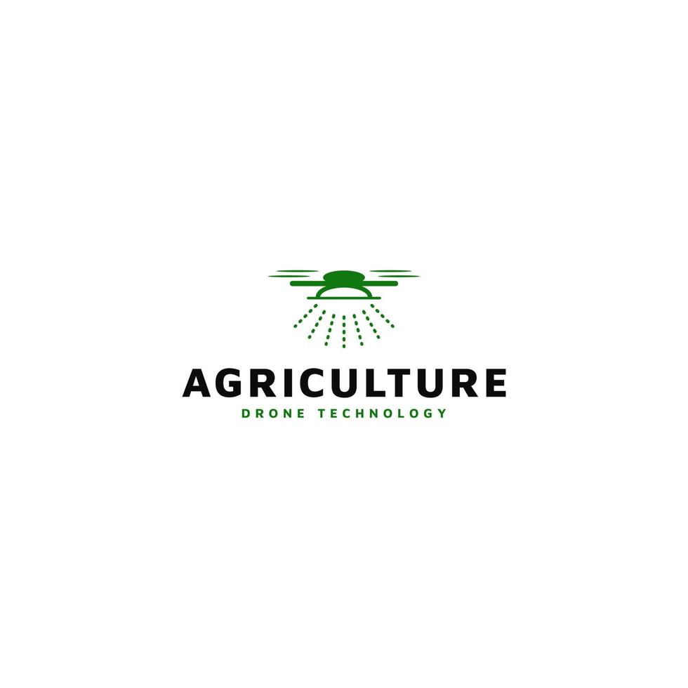 Drone technology agriculture logo. Suitable for the needs of agriculture, plantations, reforestation, vegetable business and others. vector