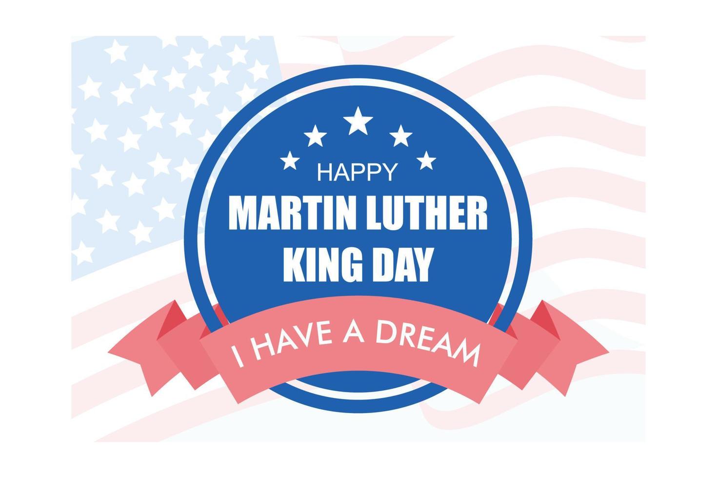 Vector illustration of stylish text for Martin Luther King Day background, flat vector modern illustration