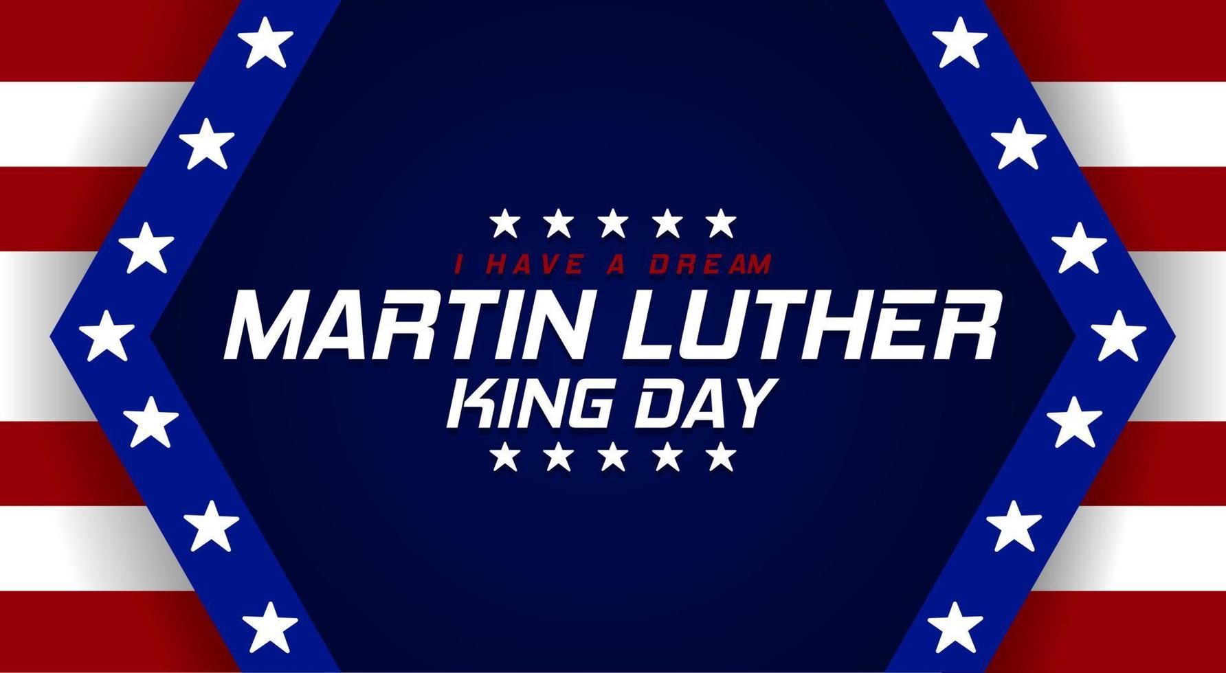 plantilla del tema del día de martin luther king. ilustración vectorial adecuado para carteles, pancartas, campañas y tarjetas de felicitación. vector