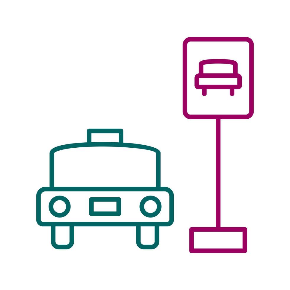 Taxi Stand Vector Icon